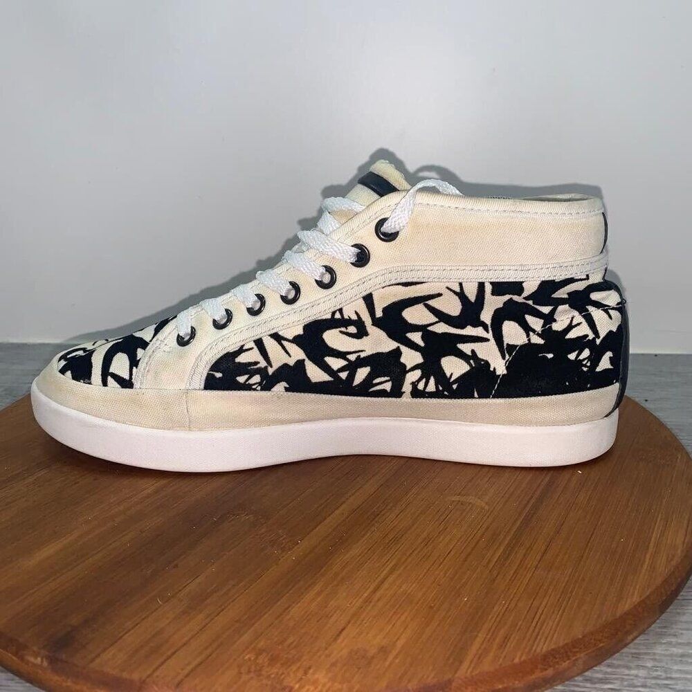 Puma McQ Alexander McQueen Men’s 8 Swallow Swarm White Canvas High Top Sneaker - Picture 2 of 12